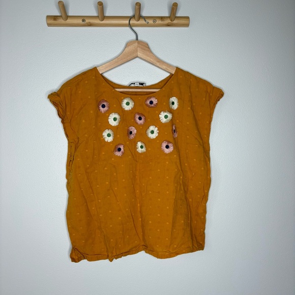 Madewell Embroidered Sunflower Top medium - Picture 2 of 7
